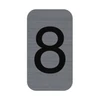 Információs tábla, öntapadó, 2,5x4,4 cm, alumíniumhatású, EXACOMPTA, 8-as