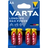 Kép 1/5 - Elem, AA ceruza, 4 db, VARTA "Longlife Max Power"