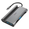 Kép 4/6 - Hama 200102 FIC antracit USB 3.1 Type-C 7in1 HUB (USB 3.1, HDMI, VGA, LAN, USB-C, PD)