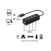 Kép 2/7 - Equip-Life USB Hub - 128955 (4 Port, USB2.0, USB tápellátás, kompakt dizájn, fekete)