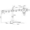 Kép 6/10 - EQuip 13"-32" Economy Dual Monitor Tabletop Stand Black