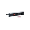 Kép 2/3 - Equip Rack Kiegészítő - 333310 (Hálózati elosztó (PDU), 1U(19"), C14, 8 x IEC C13, Max.: 2500W, alumunium, fekete)