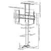 Kép 7/7 - Equip TV/Monitor állvány - 650606 (37"-65" álló, beépíthető, motoros, távirányító, Max.:50kg, fekete)