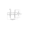 Kép 2/11 - Equip TV Fali konzol - 650322 (60"-100", Max.: 100kg, dönthető, fekete)