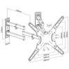 Kép 5/11 - EQuip 23”-55” Full motion Corner TV Wall Mount Bracket Black