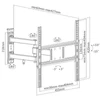 Kép 5/11 - EQuip 32"-55" Articulating TV Wall Bracket Black