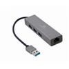 Kép 3/4 - Gembird USB AM Gigabit Network Adapter With 3-port USB 3.0 Hub Grey