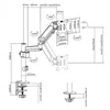 Kép 2/3 - Gembird MA-DA1P-01 17"-32" egykaros asztali monitor tartó konzol
