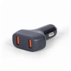 Kép 6/10 - Gembird TA-U2QC3-CAR-01 2port USB Car Fast Charger QC3.0 36W Black