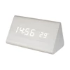 Kép 1/3 - HOME OC 07 digitális LED fehér fa ébresztőóra