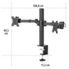 Kép 7/7 - Hama 118494 Full Motion 13"-35" dupla VESA 100x100 asztali monitor tartó konzol