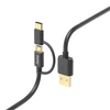 Kép 1/8 - Hama 201533 FIC E3 micro USB/USB Type-C, 2in1, 1m adatkábel