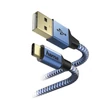 Kép 1/8 - Hama 201558 FIC E3 USB Type-C "Reflective" 1,5m, kék adatkábel