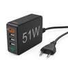 Kép 1/4 - Hama 201630 FIC 3 51W 5 PORT (1xQC3.0, 3xUSB-A, 1xUSB-C PD) hálózati töltő