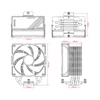 ID-Cooling CPU Cooler - FROZN A410 BLACK (28.95dB; max. 132,94 m3/h; 4pin csatlakozó, 4 db heatpipe, 12cm, PWM)