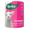 Háztartási papírtörlő, tekercses, 3 rétegű, 220 lap, TENTO 