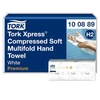 Kéztörlő, tömörített, Interfold, 2 réteg, 225 lap, H2 rendszer, Premium, TORK 