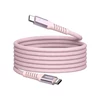 USB kábel, USB-C - USB-C, 1,2 m, 100W, mágneses, VERBATIM, rózsaszín
