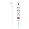 Kép 3/4 - Hama 223185 +USB C+USB A, 18 W, PD/QC 1,4 m fehér 3-as kapcsolós elosztó