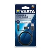 Kép 3/3 - Varta 57943101401 1m 2in1 USB - microUSB/Lightning fekete adat- és töltőkábel