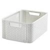 Kép 2/2 - Rattan hatású kosár, 18l, törtfehér, CURVER "Style M"