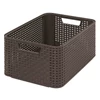 Kép 2/2 - Rattan hatású kosár, 18l, sötétbarna, CURVER "Style M"