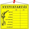 Piktogram Nyitva tartás /számokkal/ 7 napos sárga
