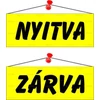 Piktogram Nyitva-zárva (kétold. tábla) sárga