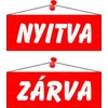 Piktogram Nyitva-zárva (kétold. tábla) piros