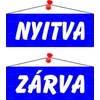 Piktogram Nyitva-zárva (kétold. tábla) kék