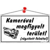 Piktogram Kamerával megfigyelt terület! fehér