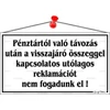 Piktogram Pénztártól való távozás után… fehér