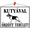Piktogram Kutyával őrzött terület! piros