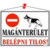 Piktogram Magánterület, belépni tilos! fehér
