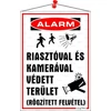 Piktogram Riasztóval és kamerával védett terület fehér