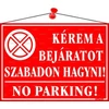 Piktogram Kérem a bejáratot szabadon hagyni! piros