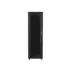 Kép 1/4 - Lanberg FF01-6042-12B 19" 42U SZÉL:600 MÉLY:1000 MAG:2047 lapraszerelt üvegajtós fekete rack szekrény