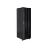 Kép 3/4 - Lanberg FF01-6042-12B 19" 42U SZÉL:600 MÉLY:1000 MAG:2047 lapraszerelt üvegajtós fekete rack szekrény