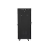Kép 4/5 - Lanberg FF01-6627-12BL 19" 27U SZÉL:600 MÉLY:600 MAG:1431 lapraszerelt üvegajtós fekete rack szekrény