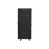 Kép 5/5 - Lanberg FF01-6627-12BL 19" 27U SZÉL:600 MÉLY:600 MAG:1431 lapraszerelt üvegajtós fekete rack szekrény