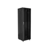 Kép 2/6 - Lanberg FF01-6642-12B 19" 42U SZÉL:600 MÉLY:600 MAG:2047 lapraszerelt üvegajtós fekete rack szekrény
