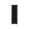 Kép 1/5 - Lanberg FF01-8042-12B 19" 42U SZÉL:800 MÉLY:1000 MAG:2047 lapraszerelt üvegajtós fekete rack szekrény