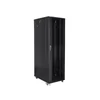 Kép 3/5 - Lanberg FF01-8042-12B 19" 42U SZÉL:800 MÉLY:1000 MAG:2047 lapraszerelt üvegajtós fekete rack szekrény