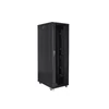 Kép 2/5 - Lanberg FF01-8242-12B 19" 42U SZÉL:800 MÉLY:1200 MAG:2047 lapraszerelt üvegajtós fekete rack szekrény