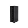 Kép 3/5 - Lanberg FF01-8242-12B 19" 42U SZÉL:800 MÉLY:1200 MAG:2047 lapraszerelt üvegajtós fekete rack szekrény