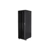 Kép 2/5 - Lanberg FF01-8842-12B 19" 42U SZÉL:800 MÉLY:800 MAG:2047 lapraszerelt üvegajtós fekete rack szekrény