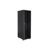 Kép 3/5 - Lanberg FF01-8842-12B 19" 42U SZÉL:800 MÉLY:800 MAG:2047 lapraszerelt üvegajtós fekete rack szekrény