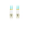 Kép 3/4 - Lanberg FO-LULU-MD31-0030-TQ duplex optikai patch kábel 4xLC/UPC csatlakozóval, 50/125 LSZH OM3, 3m