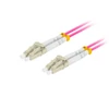 Kép 1/3 - Lanberg FO-LULU-MD41-0020-VT duplex optikai patch kábel 4xLC/UPC csatlakozóval, 50/125 LSZH OM4, 2m