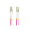 Kép 3/4 - Lanberg FO-LULU-MD41-0100-VT duplex optikai patch kábel 4xLC/UPC csatlakozóval, 50/125 LSZH OM4, 10m